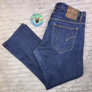 Artful Dodger Jeans Mens 40x34 Mid-Rise Straight Relaxed Fit Dark Blue Denim Y2K